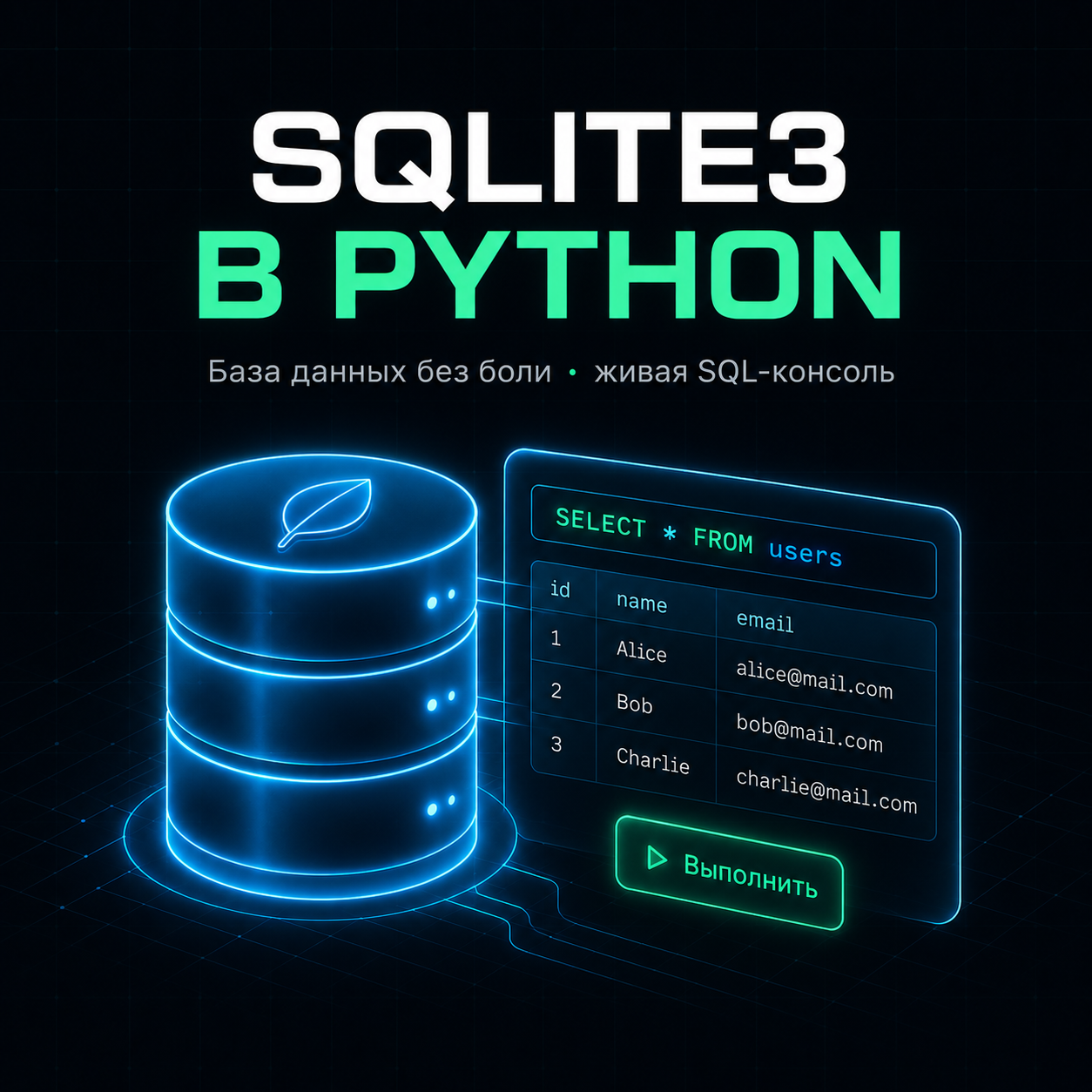 <span>sqlite3</span> в Python: база данных без боли